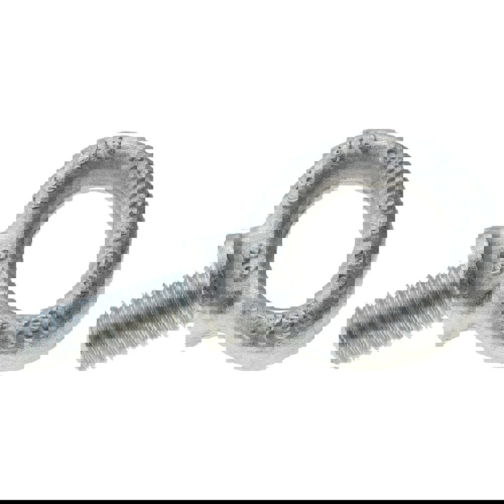 Fixed Lifting Eye Bolt: With Shoulder, 3,200 lb Capacity, 9/16-12 Thread, Grade C-1035 Forged Steel